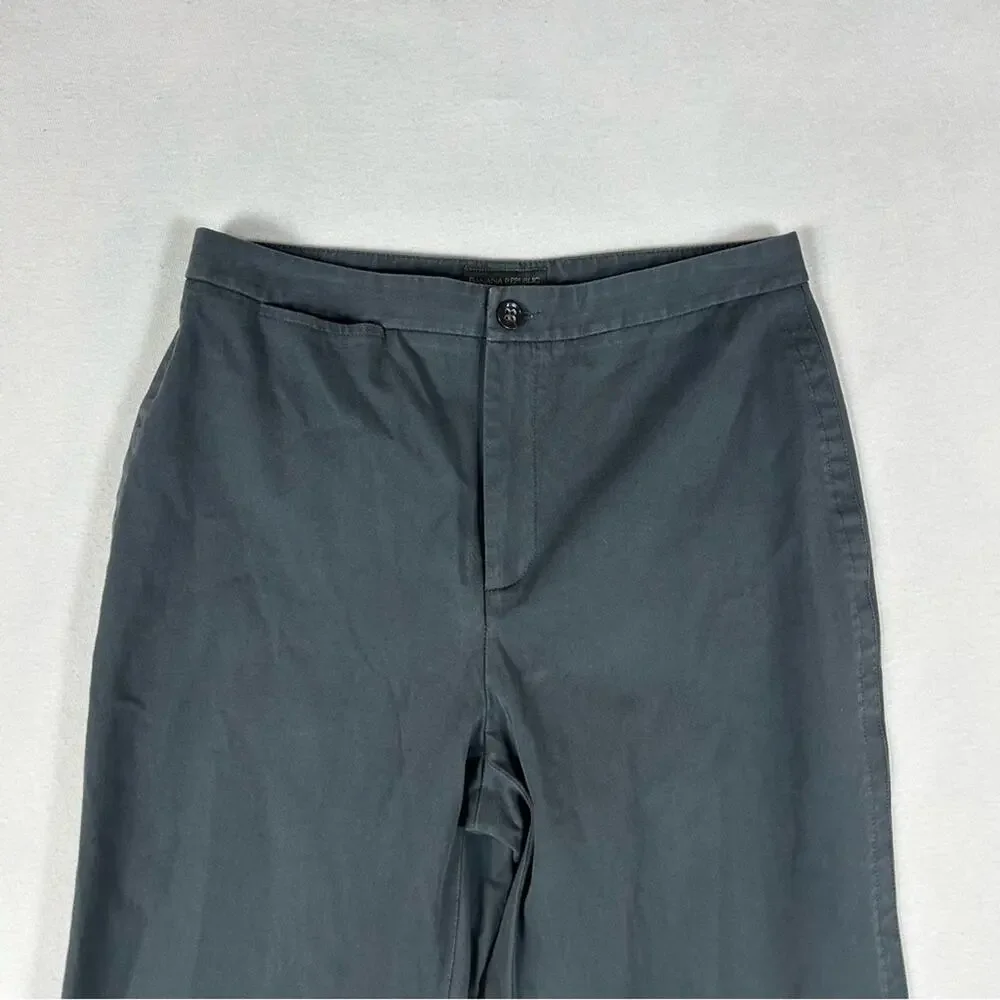 Banana Republic Vintage Gray Dress Pants Womens 10 Stretch Straight High Rise